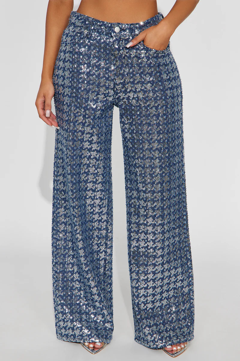 Starstruck – Sequin Wide Leg Jeans
