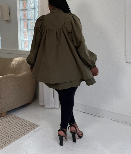 Olive Romance Lace Trim Dress