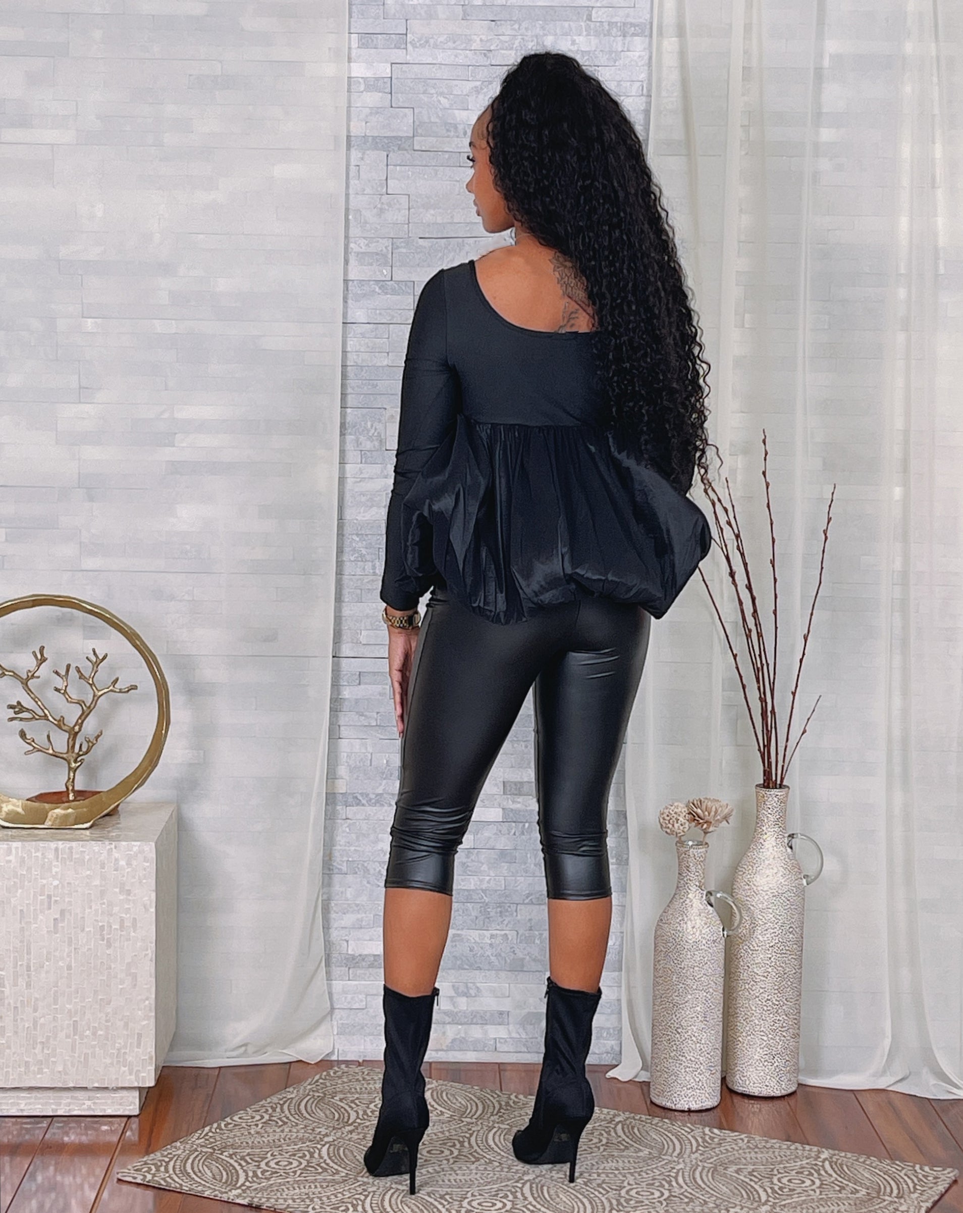 Bombshell Bubble Peplum Top