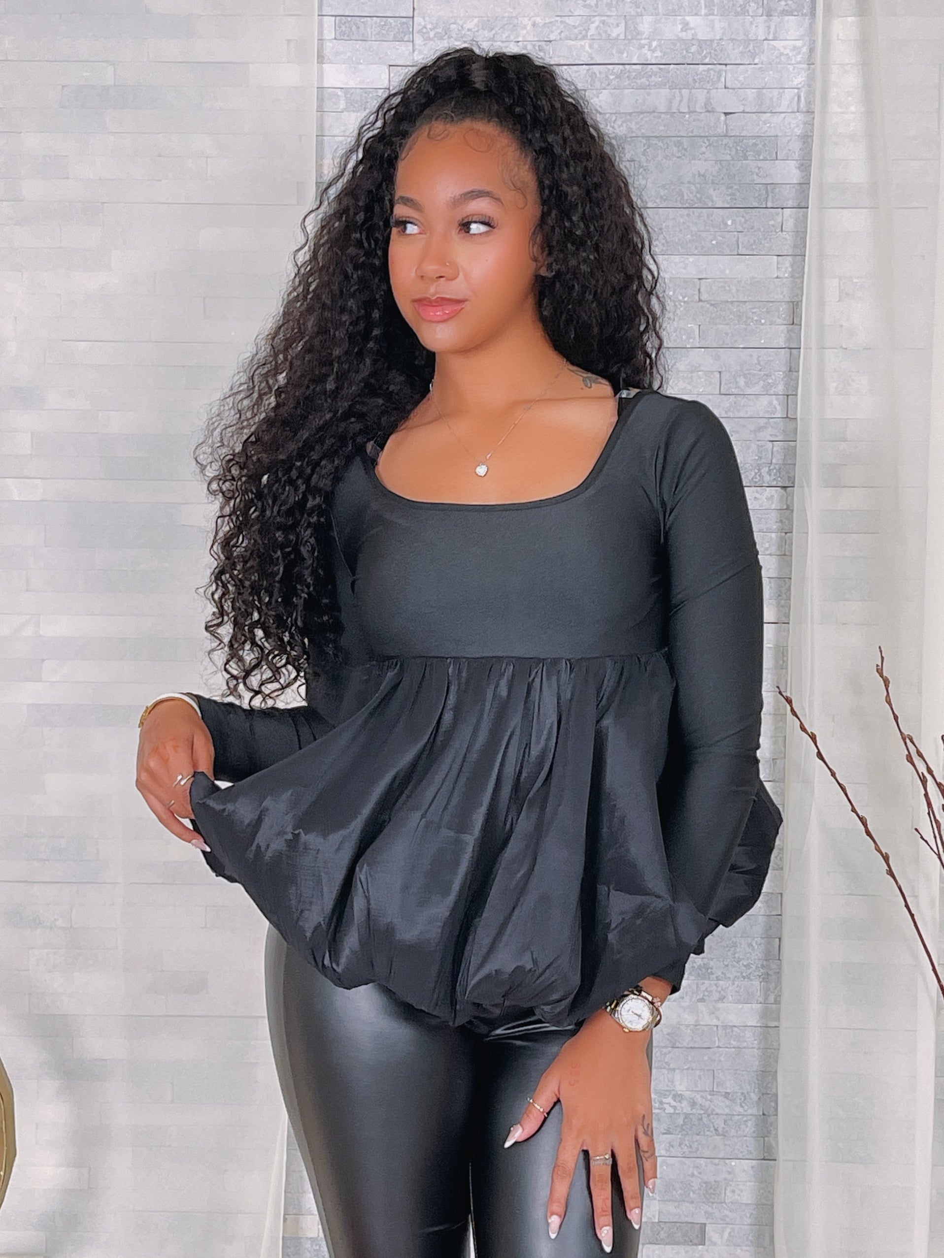 Bombshell Bubble Peplum Top