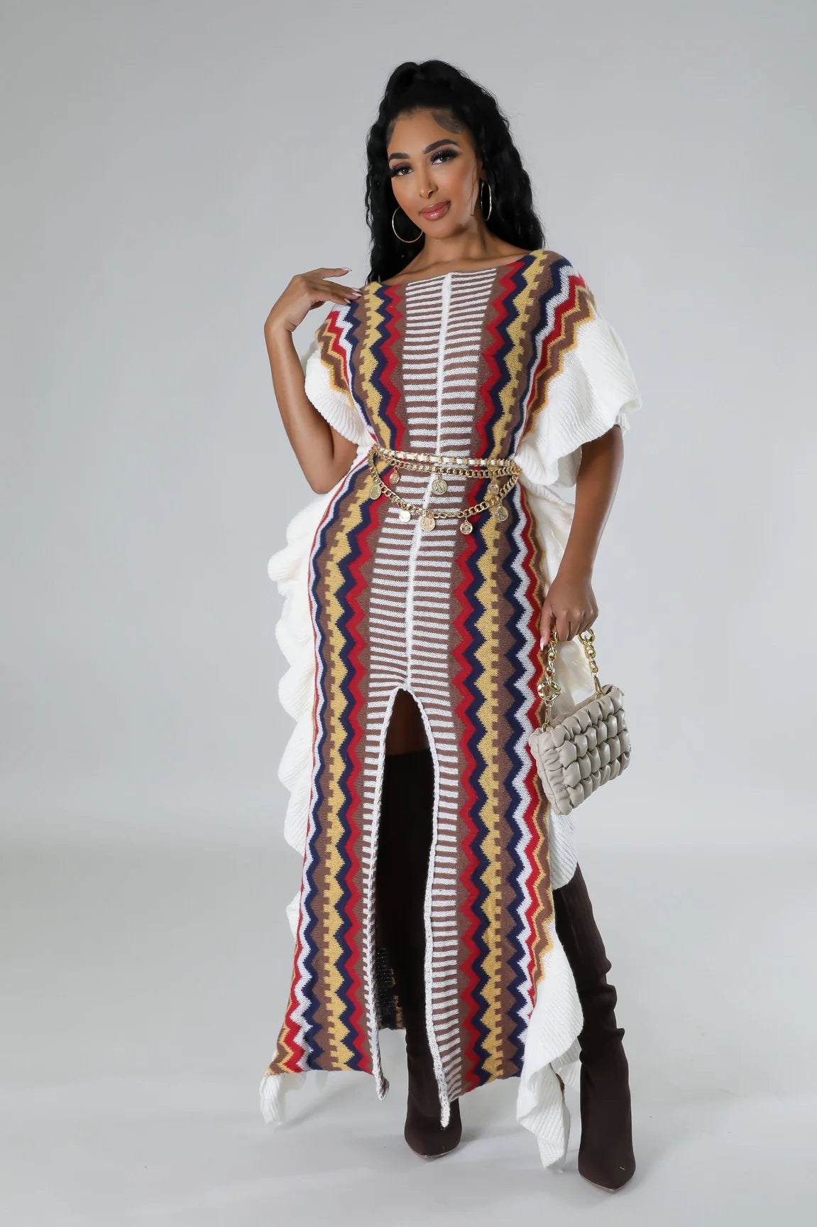 Cozy Canyon Maxi Poncho Dress
