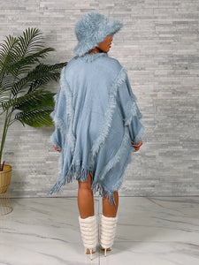 Shimmer & Fur Wrap