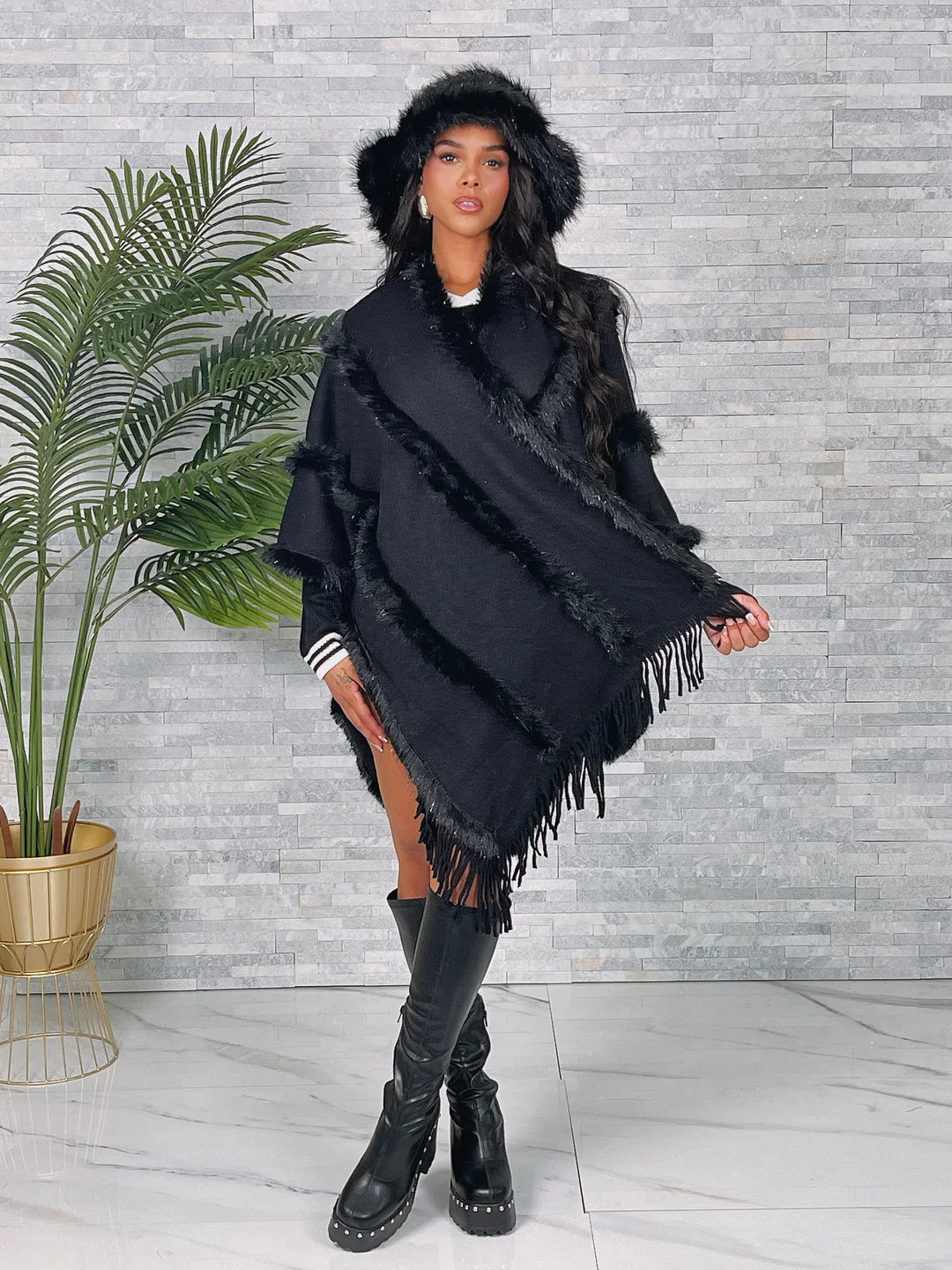 Shimmer & Fur Wrap