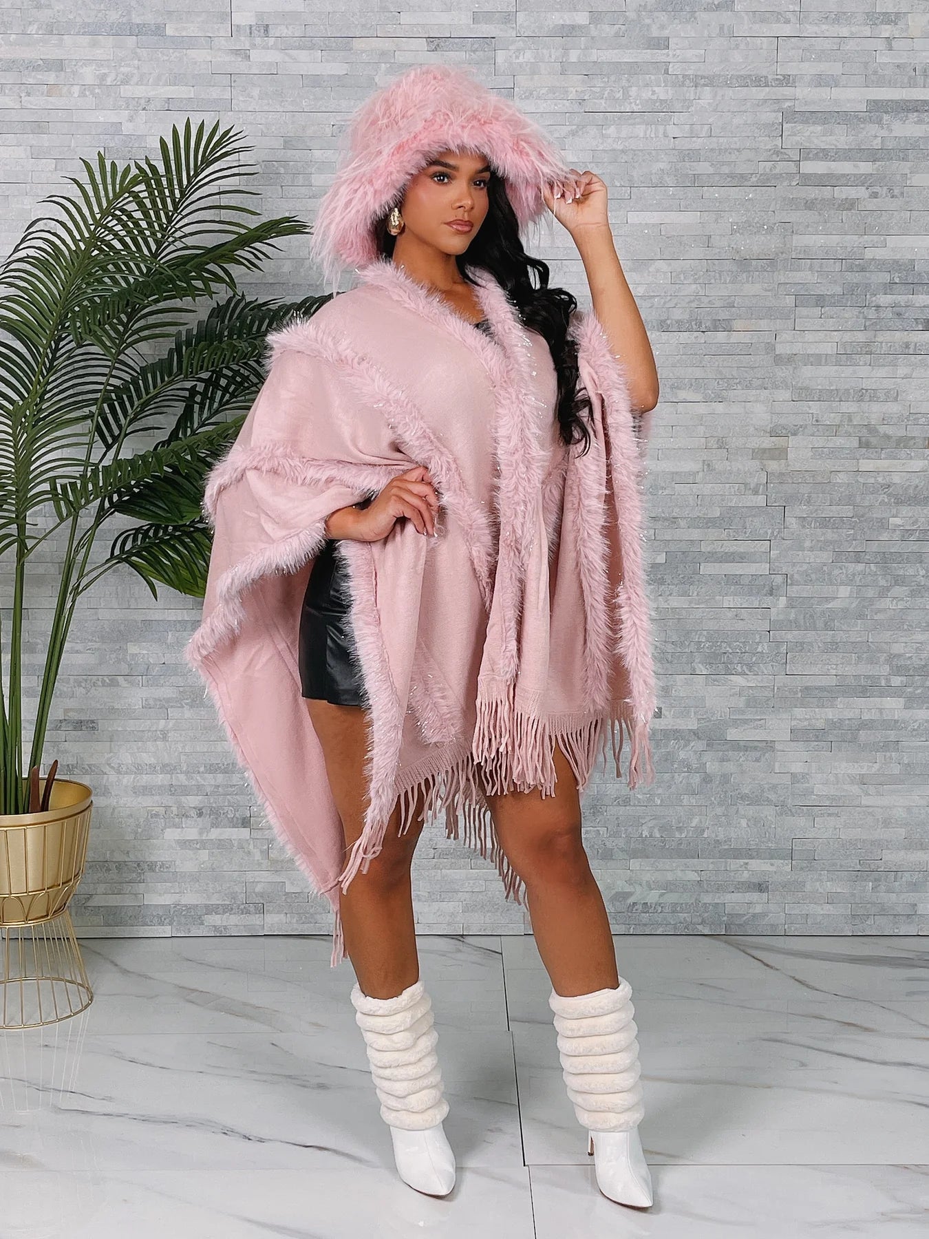 Shimmer & Fur Wrap