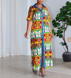 “Painted Days Shirt Dress”