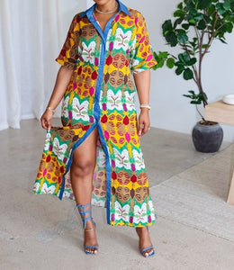 “Painted Days Shirt Dress”
