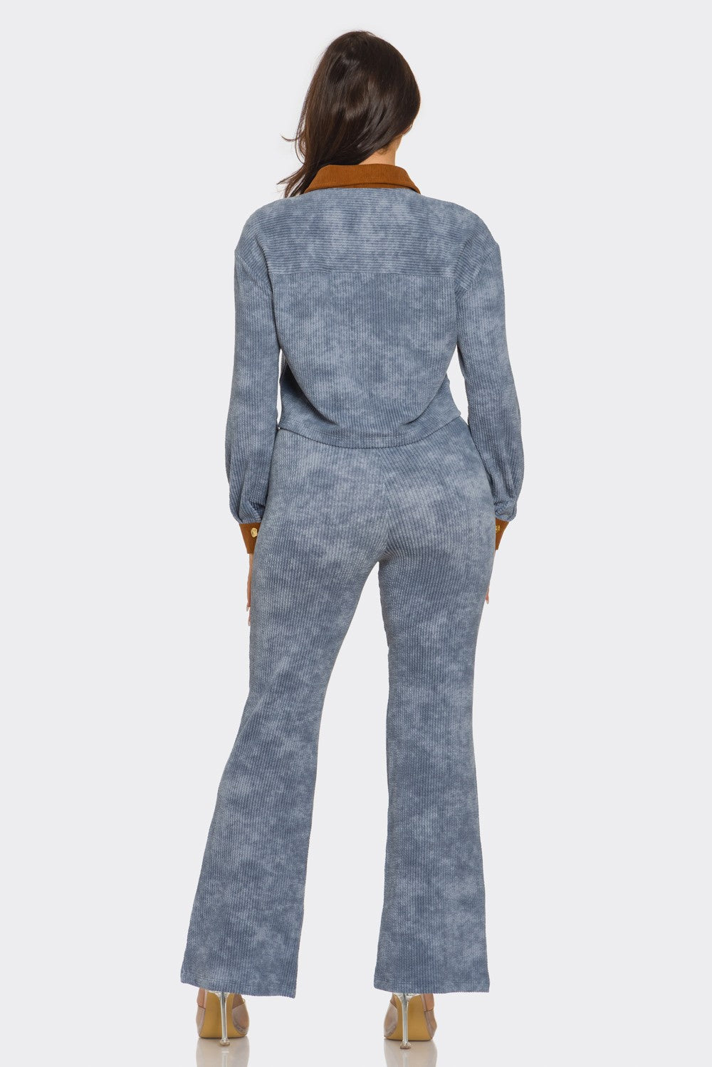 Blue Mocha – Ribbed Two-Piece Set