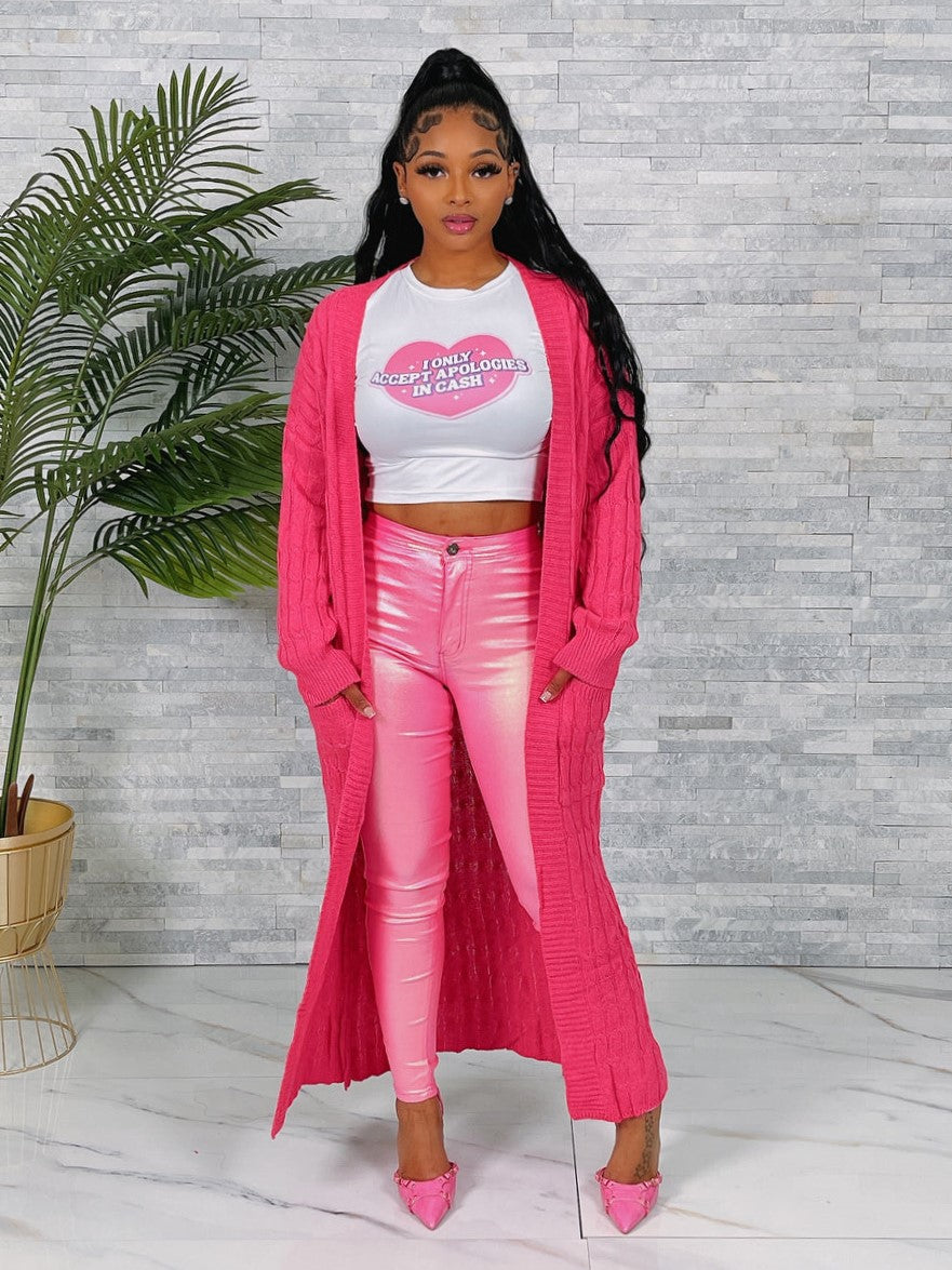 "The Girly Glow Cardigan"