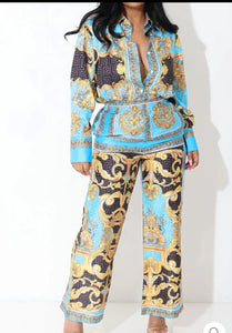 Heavenly Chic – Cherub Print Two-Piece Set