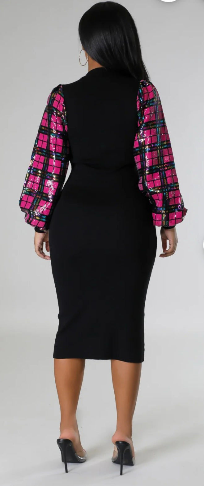 “Midnight Glow Sweater Dress”